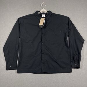 Nike Shirt Mens Small Black Sportswear Tech Pack Woven Nylon Snap DX0205-010
